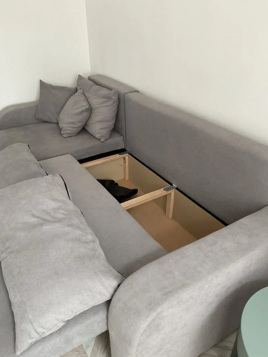 Grey sofa bed