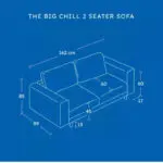 Snug big chill 2 seater sofa