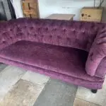 Velvet Chesterfield 3 seater sofa