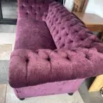 Velvet Chesterfield 3 seater sofa