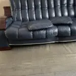 Italian Blue Leather Sofa