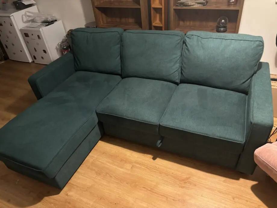 Dunelm Reversible Corner Double Sofa Bed - Bottle Green