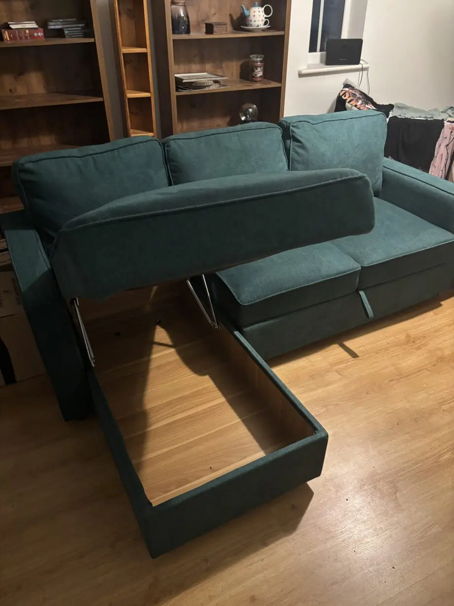Dunelm Reversible Corner Double Sofa Bed - Bottle Green