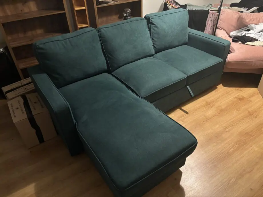 Dunelm Reversible Corner Double Sofa Bed - Bottle Green