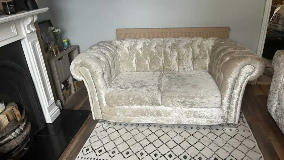 Chesterfield soft velvet 2 seater from next