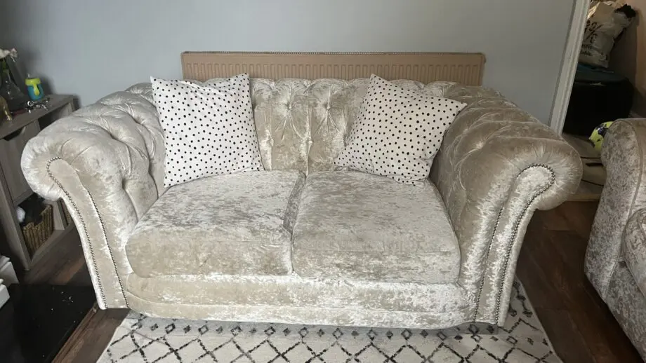 Chesterfield soft velvet 2 seater from next
