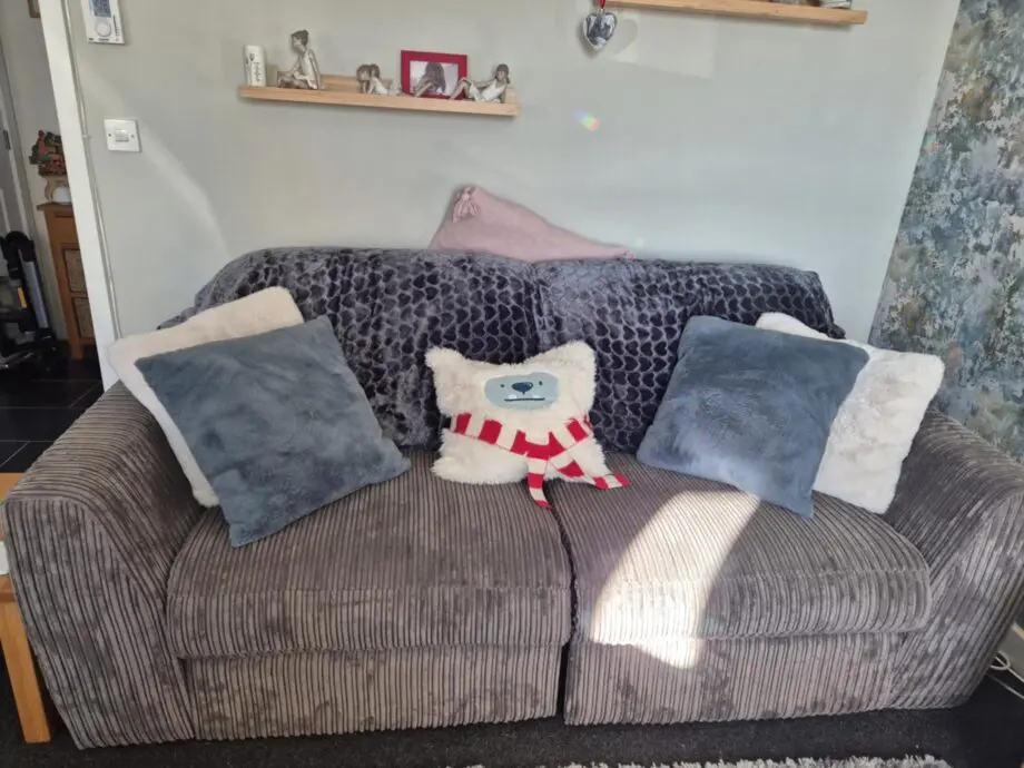 DFS Electric Reclining 3 Seater Sofa - Grey