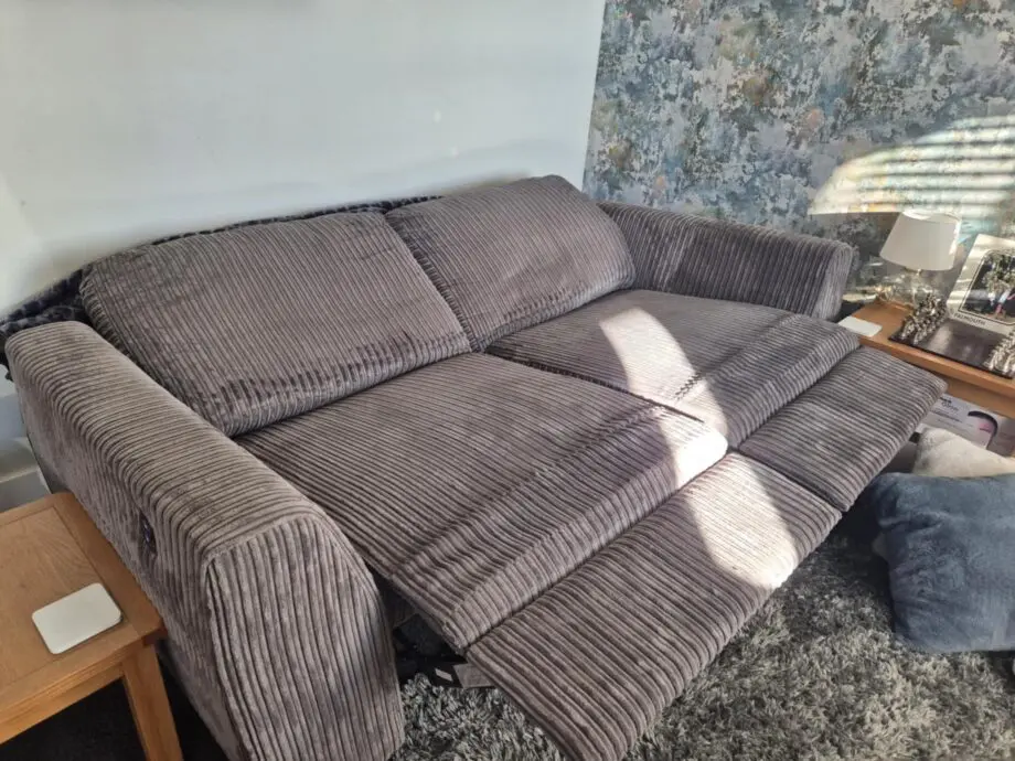DFS Electric Reclining 3 Seater Sofa - Grey
