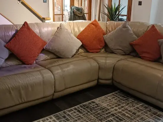 Harvey's Cream Leather Corner Sofa