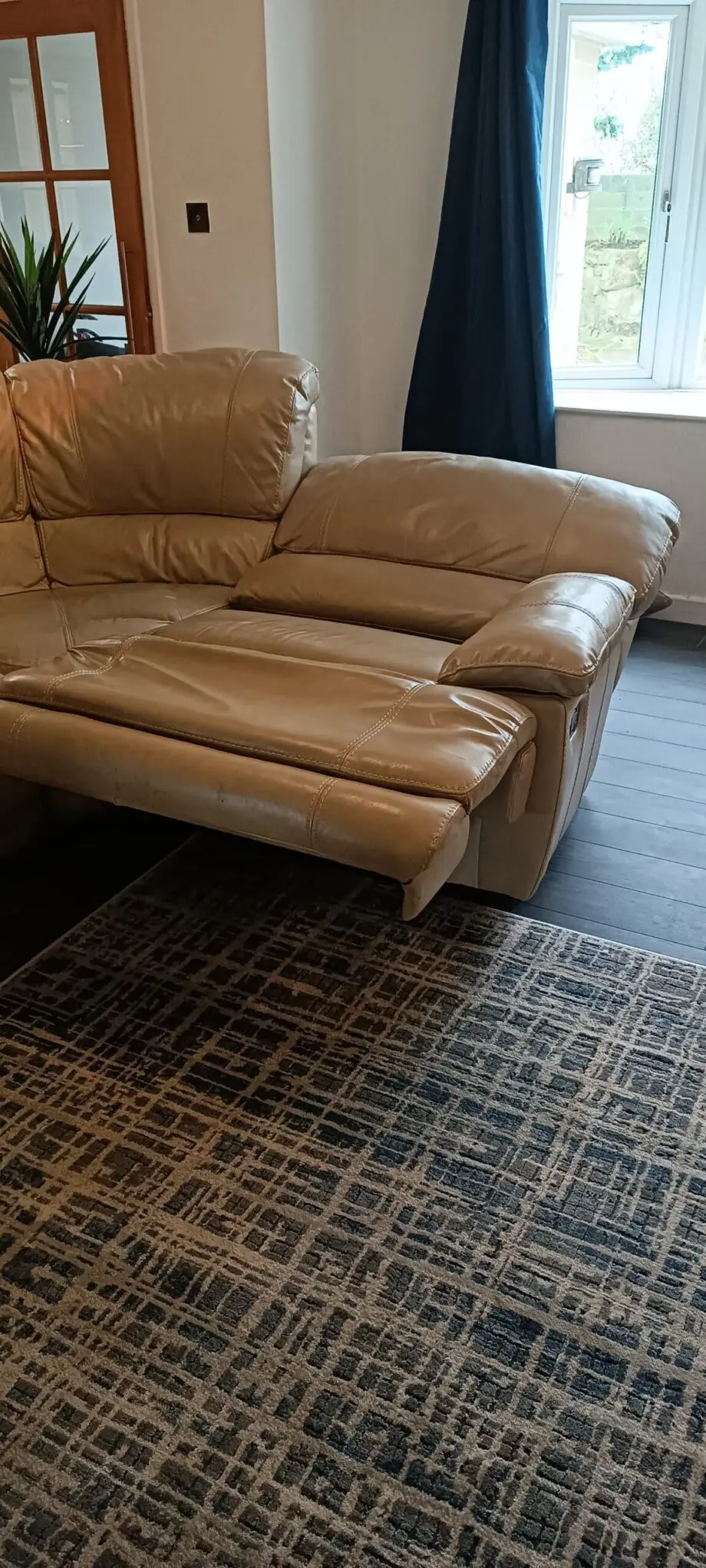 Harvey's Cream Leather Corner Sofa