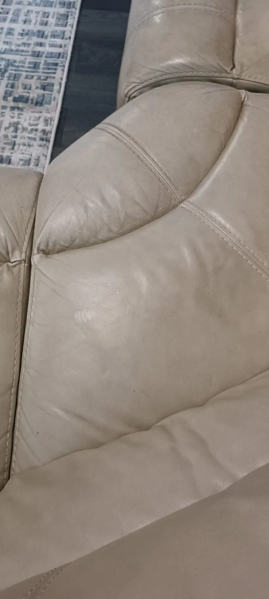 Harvey's Cream Leather Corner Sofa