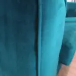 Teal velvet sofa