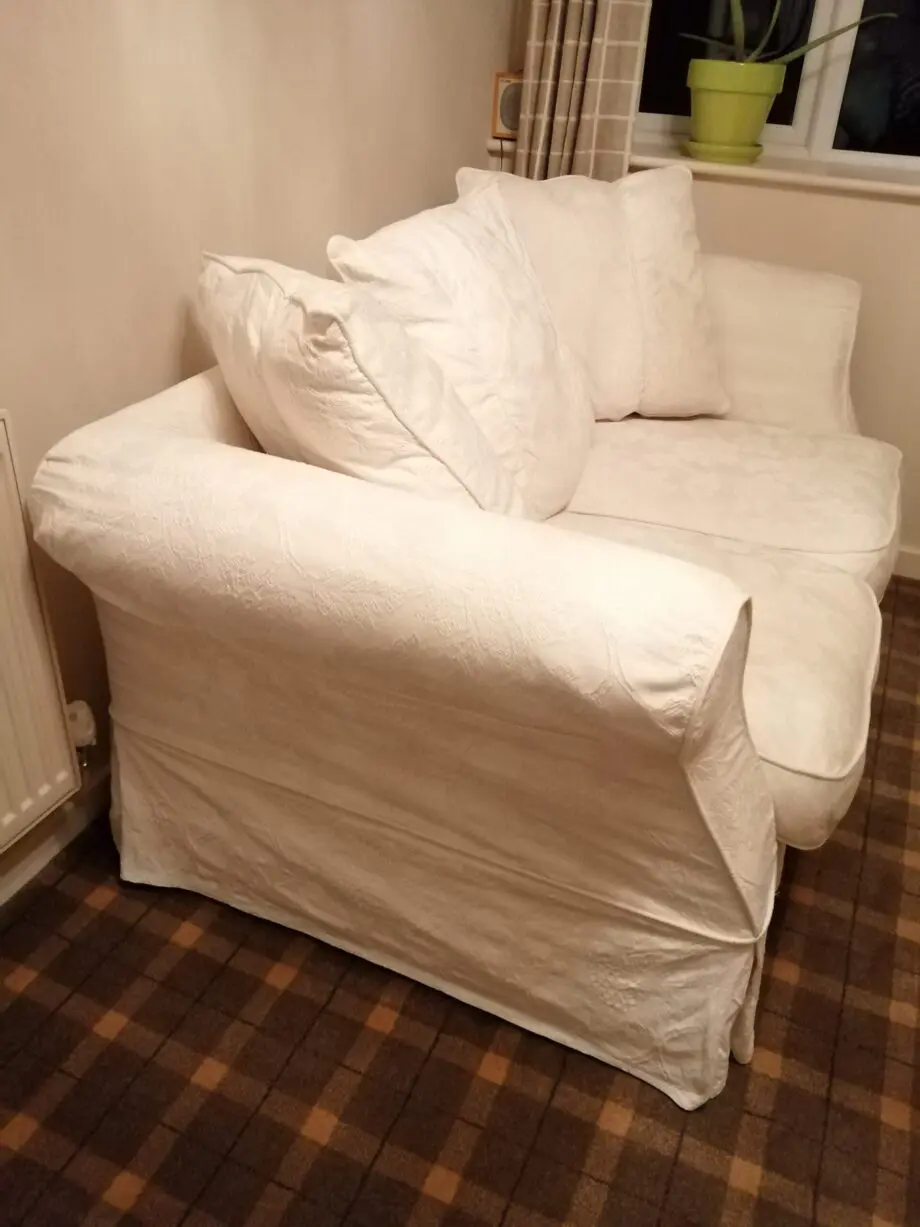 DFS 2 seater white sofa