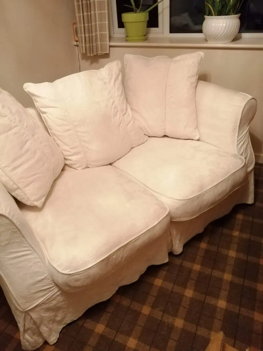 DFS 2 seater white sofa
