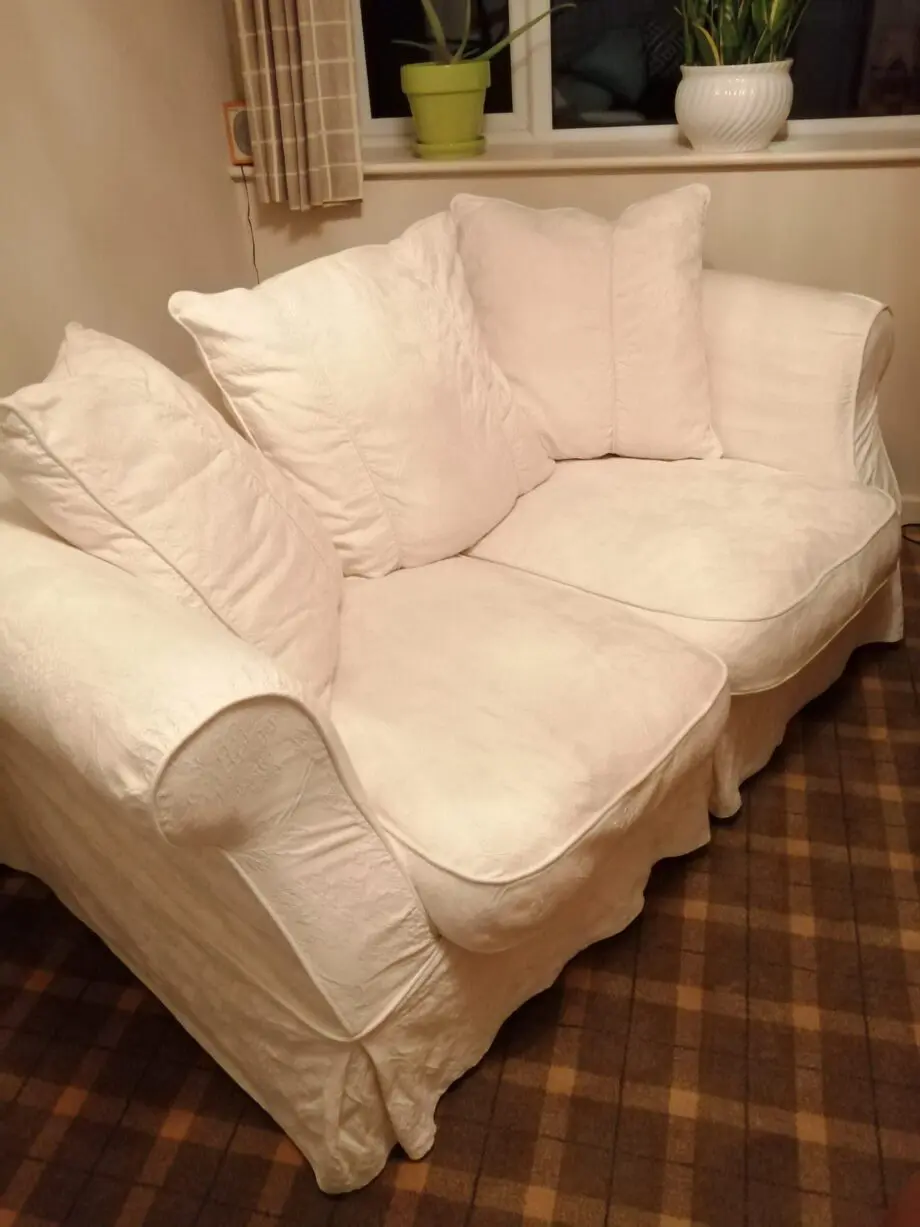 DFS 2 seater white sofa