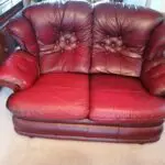 Orlando 2 seater maroon leather sofa