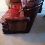 Orlando 2 seater maroon leather sofa
