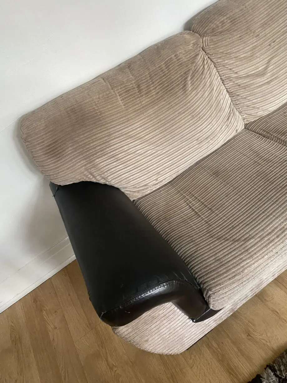 Two brown/beige sofa sets.