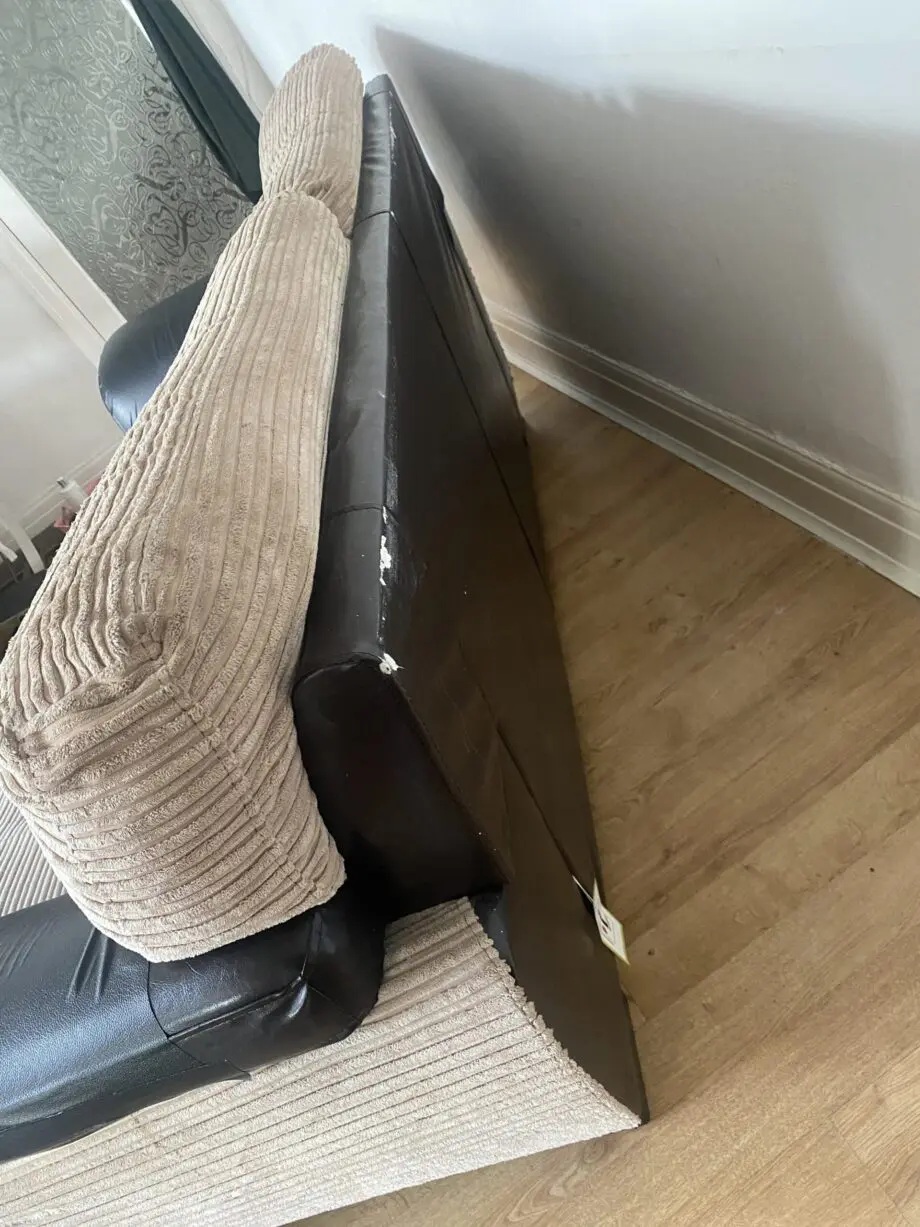 Two brown/beige sofa sets.