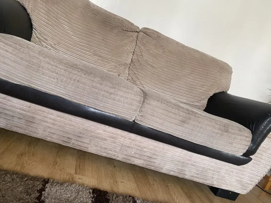 Two brown/beige sofa sets.
