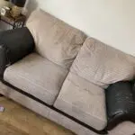 Two brown/beige sofa sets.