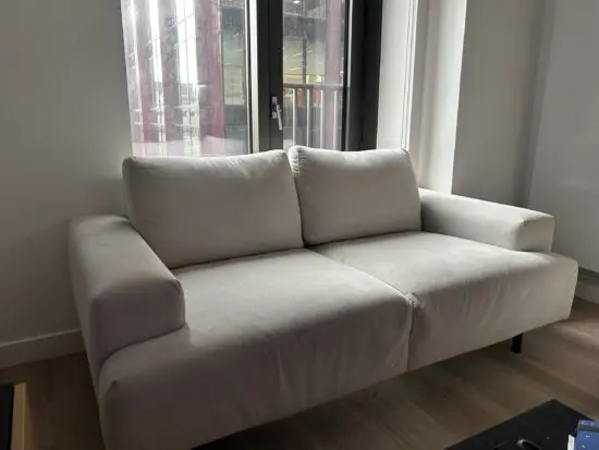 Modern Beige 2-Seater Sofa