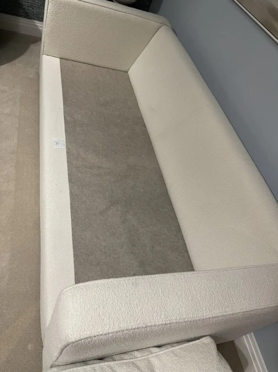 Modern Boucle Sofa 3 Seater with Armrests, Off-White