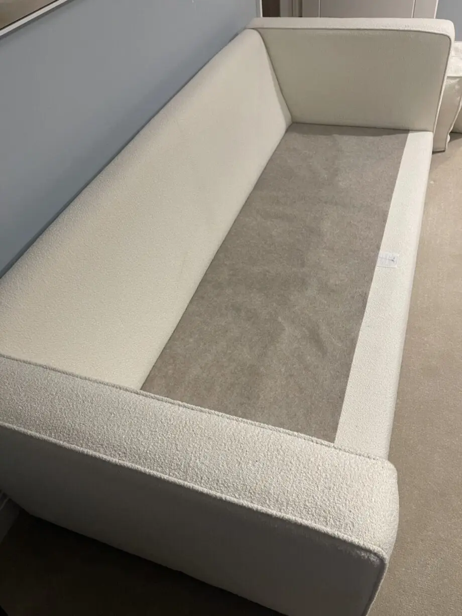 Modern Boucle Sofa 3 Seater with Armrests, Off-White