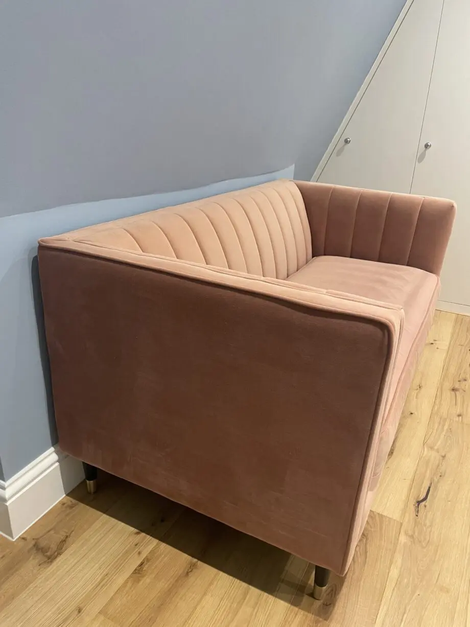 Made Evadine Blush Pink 2 seater sofa