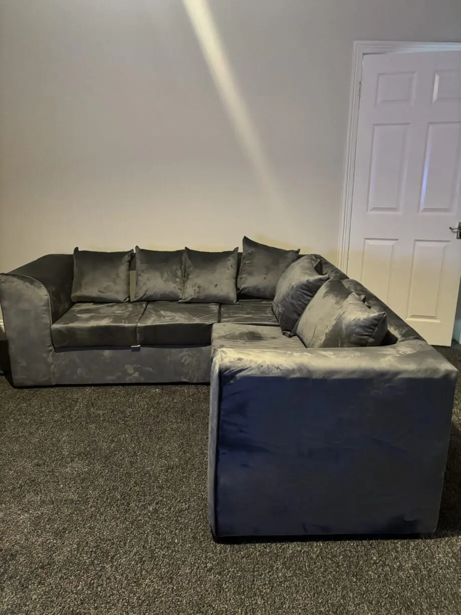 Grey Plush velvet