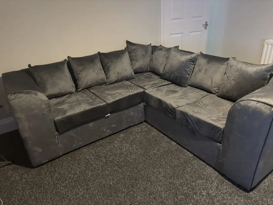Grey Plush velvet