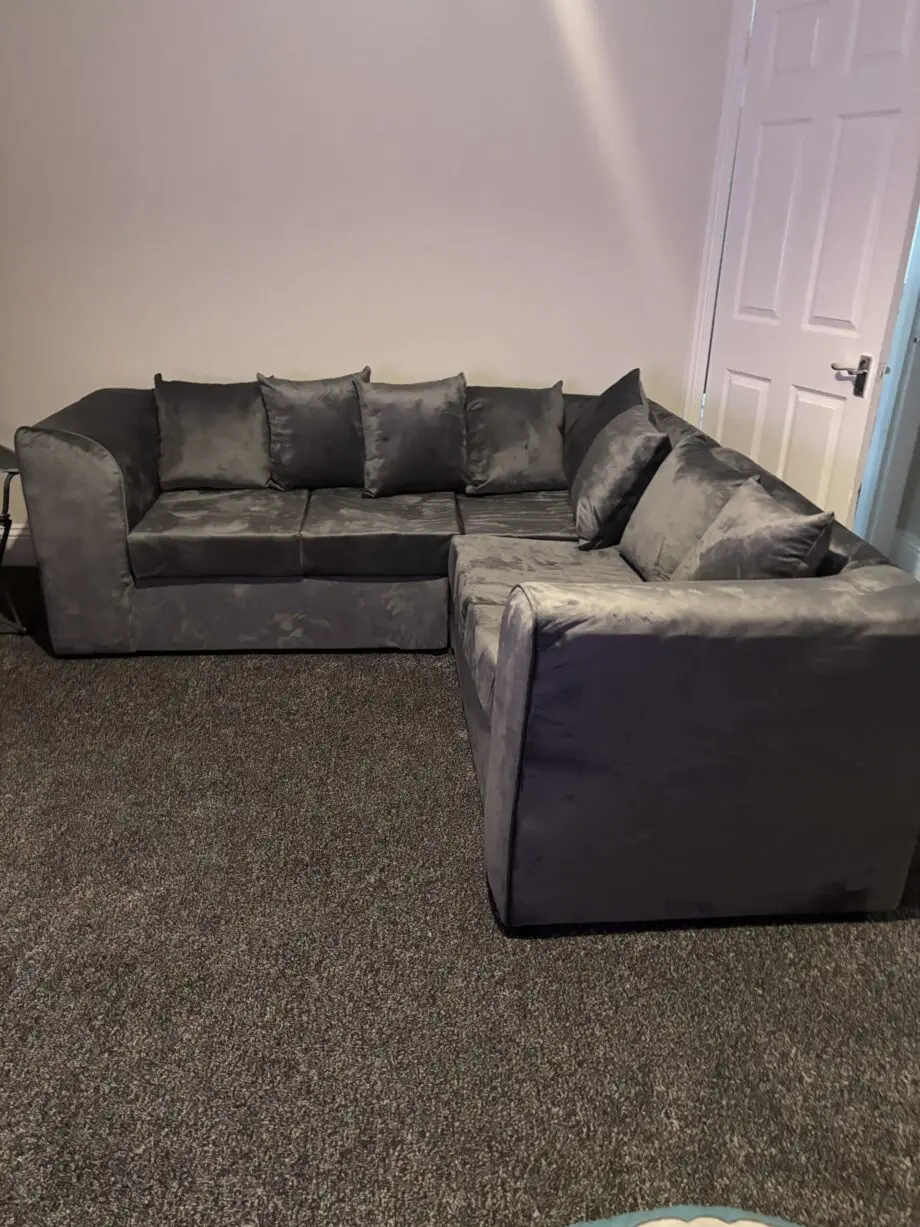 Grey Plush velvet