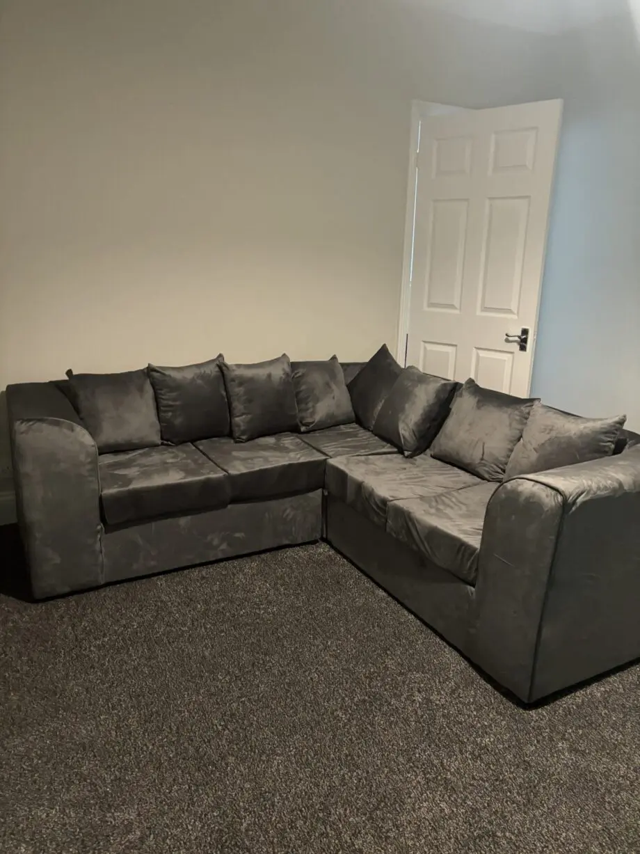 Grey Plush velvet