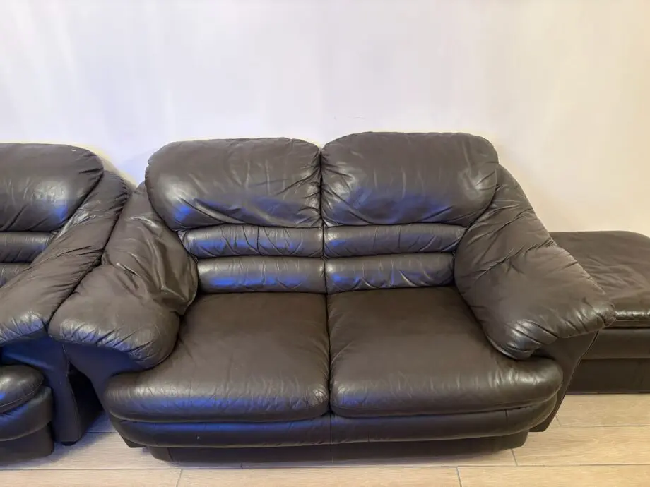5 Piece Black Leather Sofa Set *OPEN TO OFFERS*