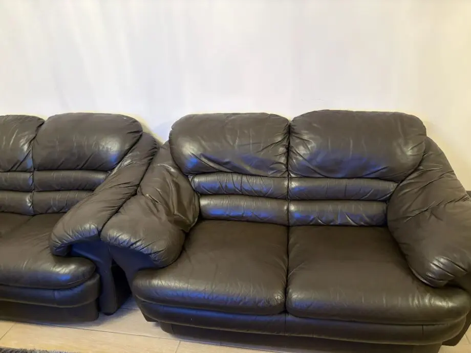 5 Piece Black Leather Sofa Set *OPEN TO OFFERS*