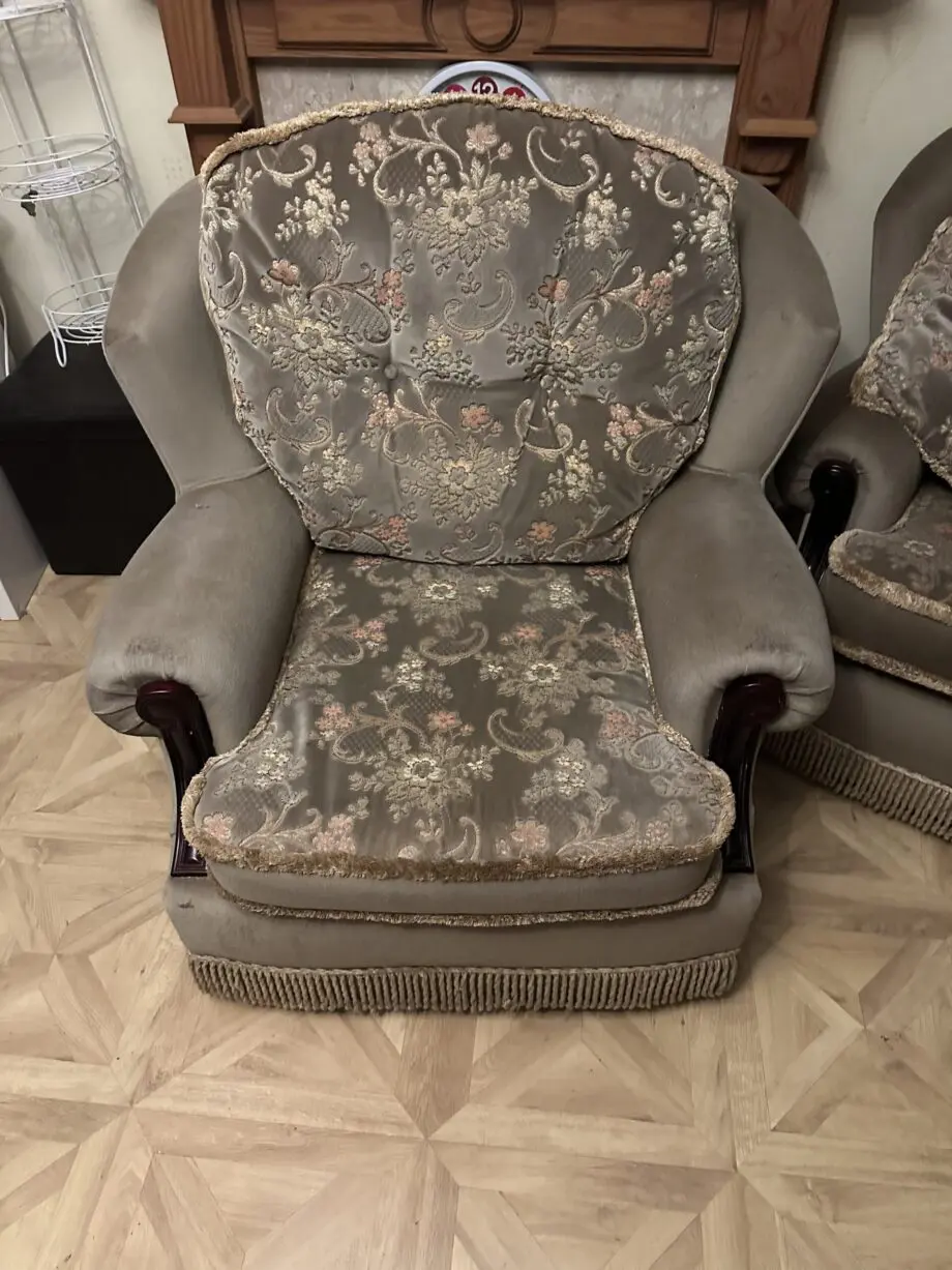 Free green three piece sofa