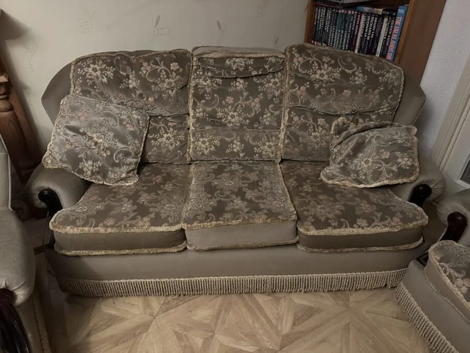 Free green three piece sofa