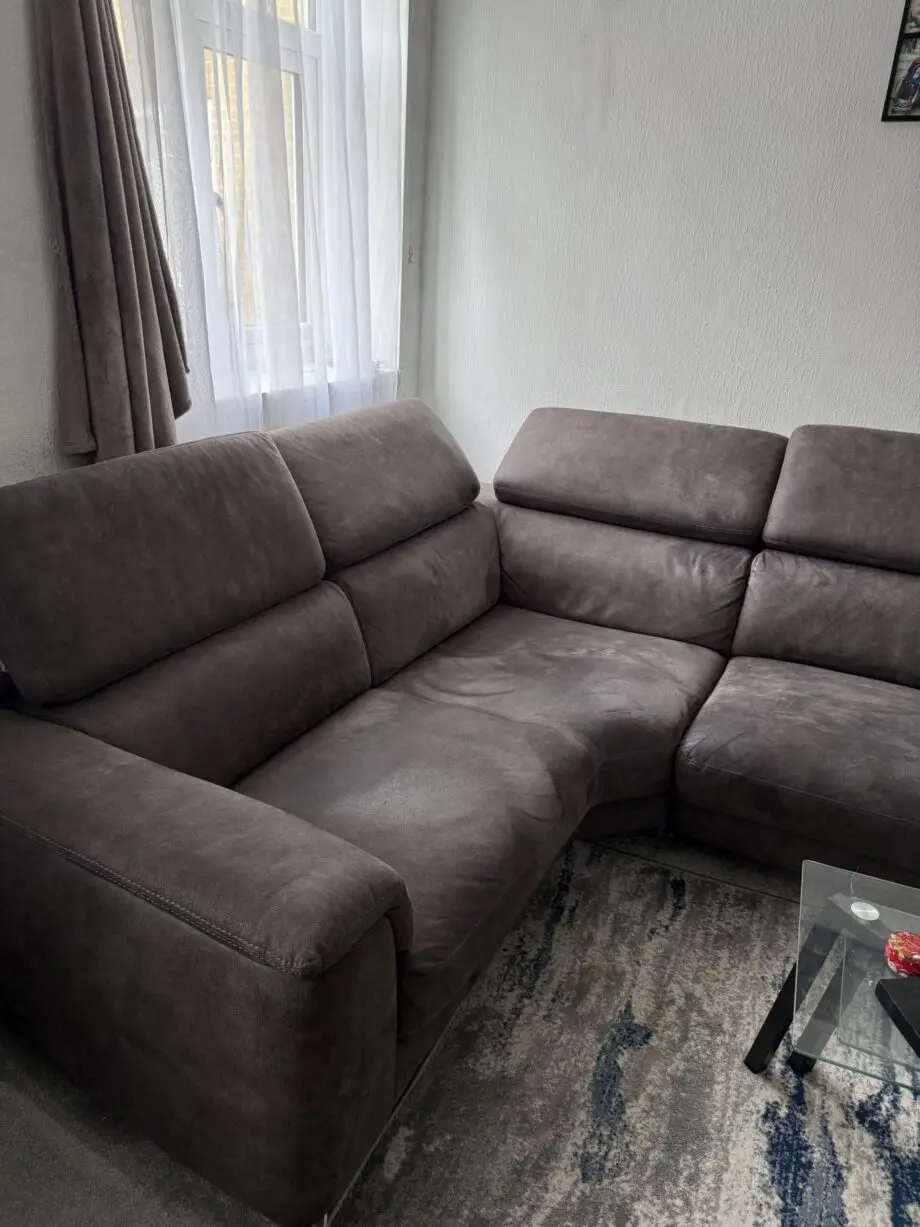 DFS Dark Grey Corner Sofa with Recliner