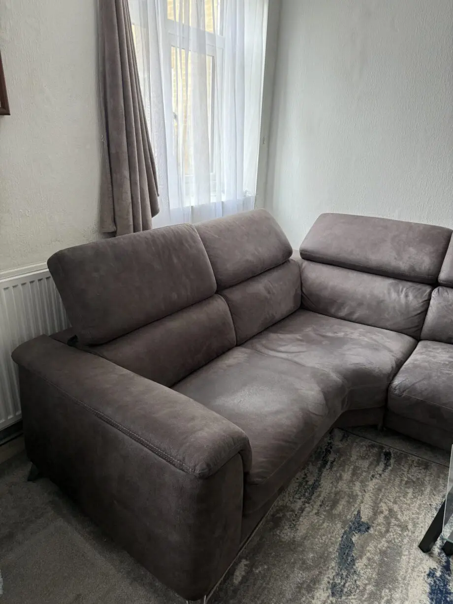 DFS Dark Grey Corner Sofa with Recliner