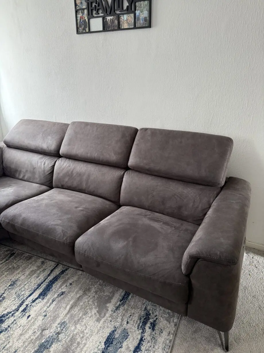 DFS Dark Grey Corner Sofa with Recliner