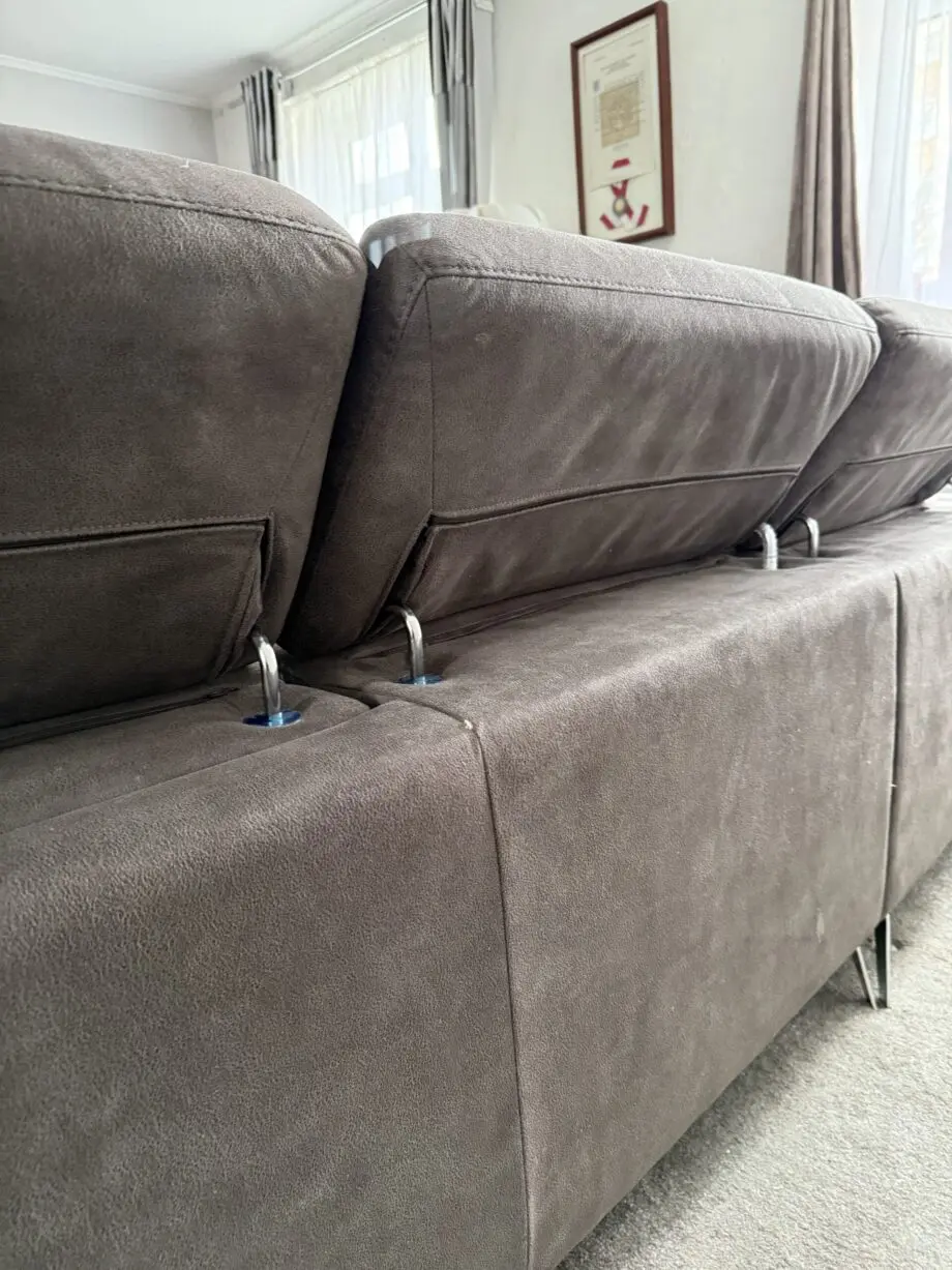 DFS Dark Grey Corner Sofa with Recliner