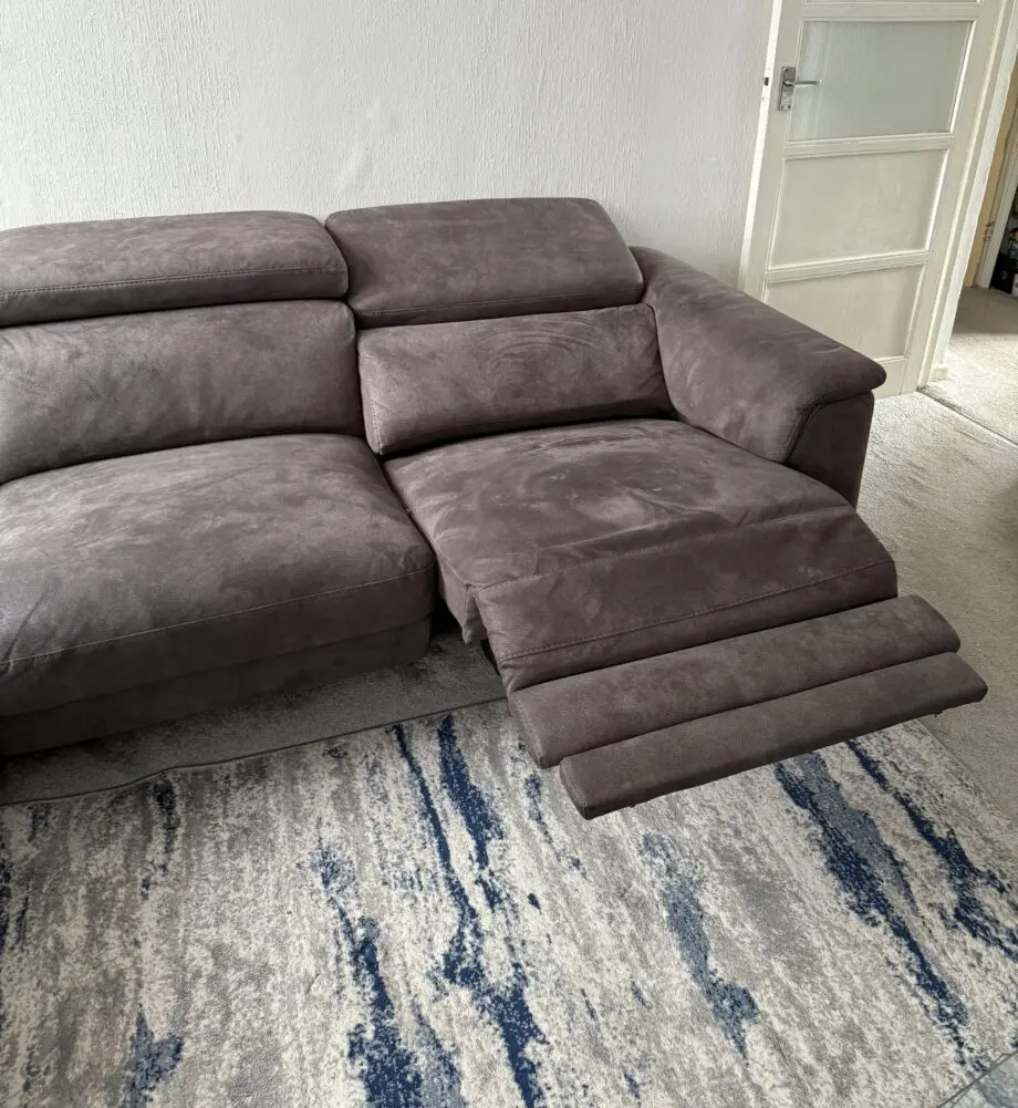 DFS Dark Grey Corner Sofa with Recliner