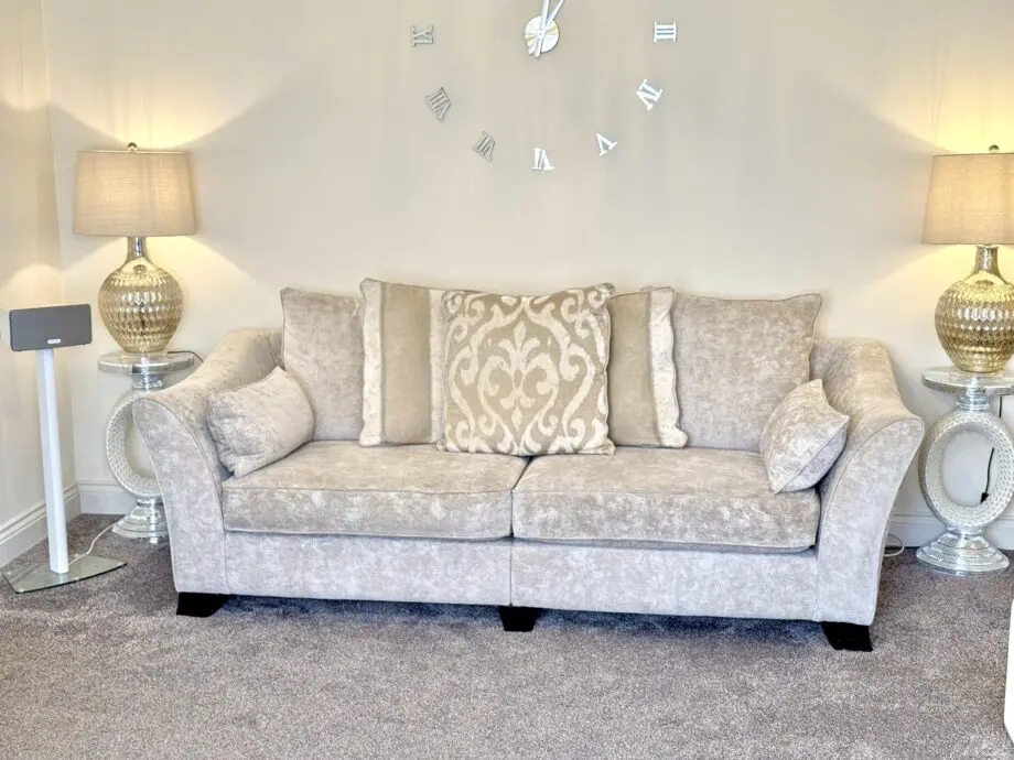 Two matching 3 seater sofas
