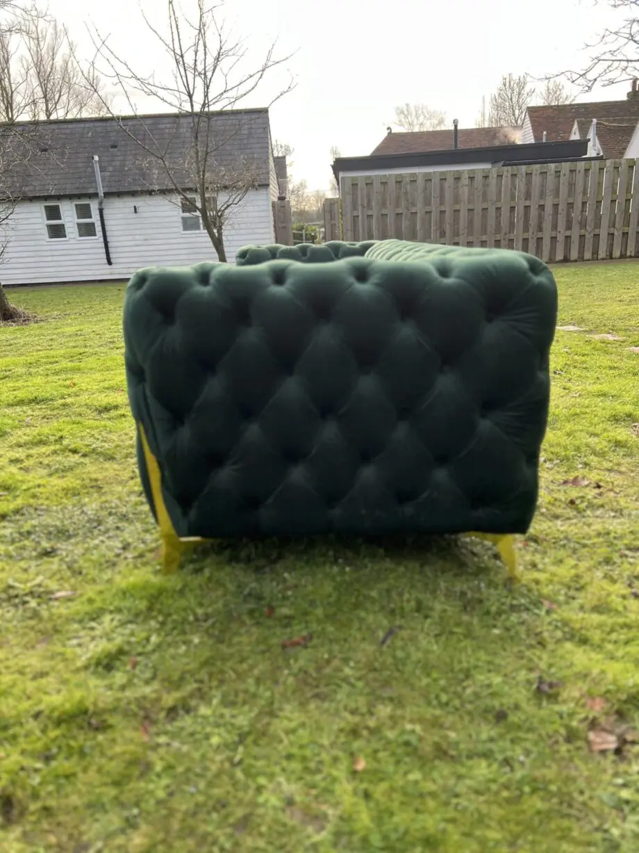 Chesterfield three seater in Forrest emerald green never been sat on