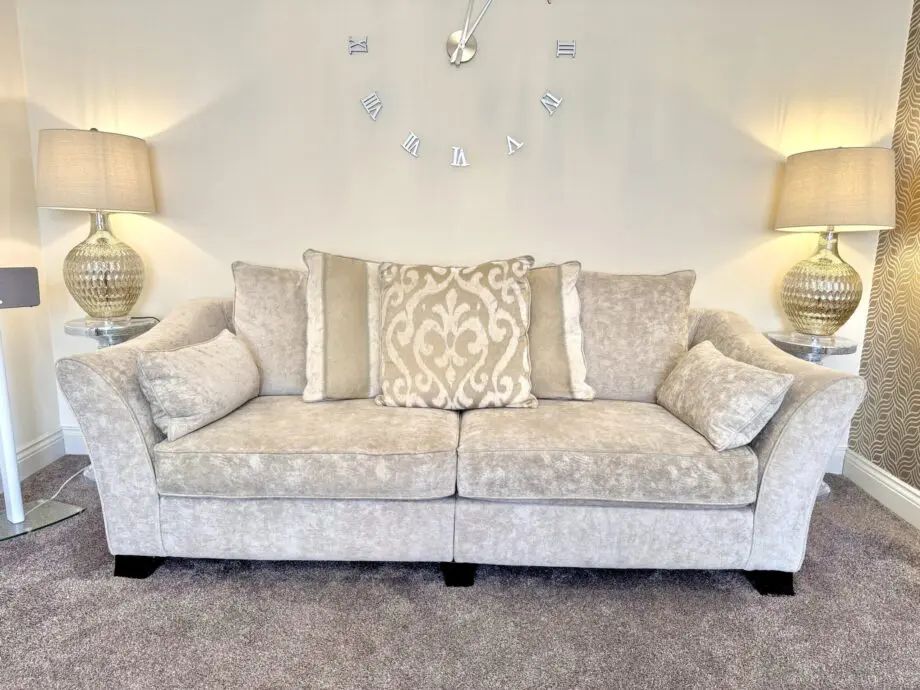 Two matching 3 seater sofas