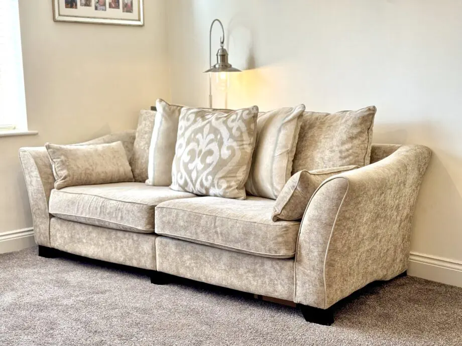 Two matching 3 seater sofas