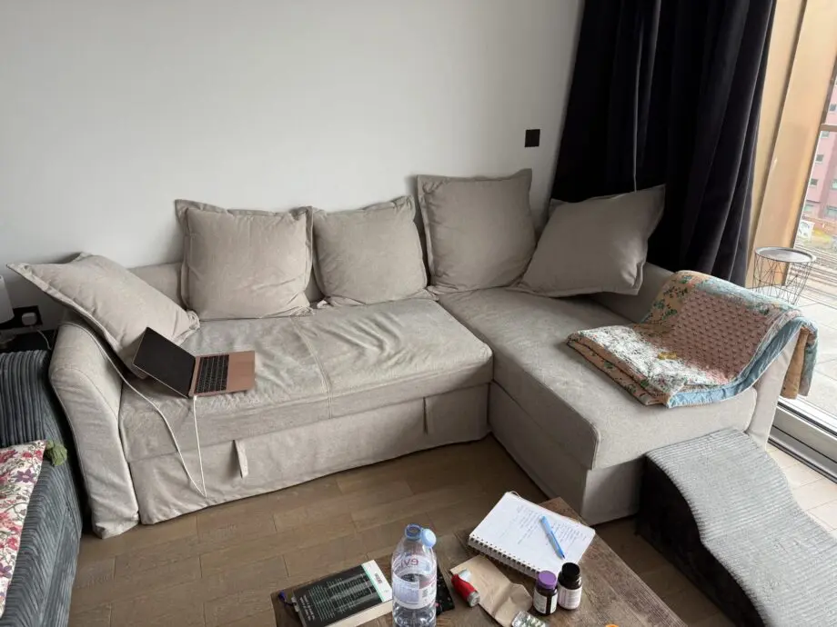 Ikea couch beige color with removable cover to be washed