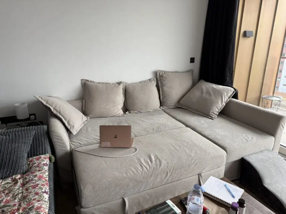 Ikea couch beige color with removable cover to be washed