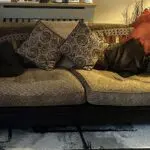 DFS 3 seater sofa with stool
