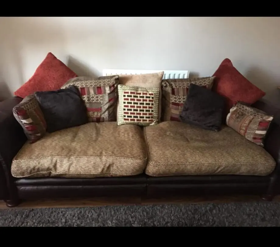 DFS 3 seater sofa with stool